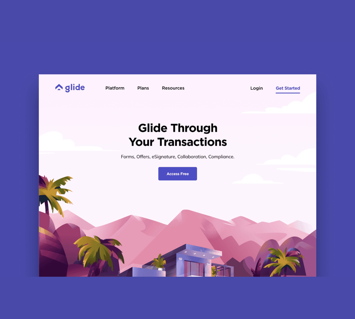 glide transaction platform hero